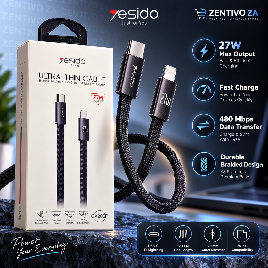 USB-C to Lightning 27W Fast Charging Cable – 1.2m (IPhone/ipad)