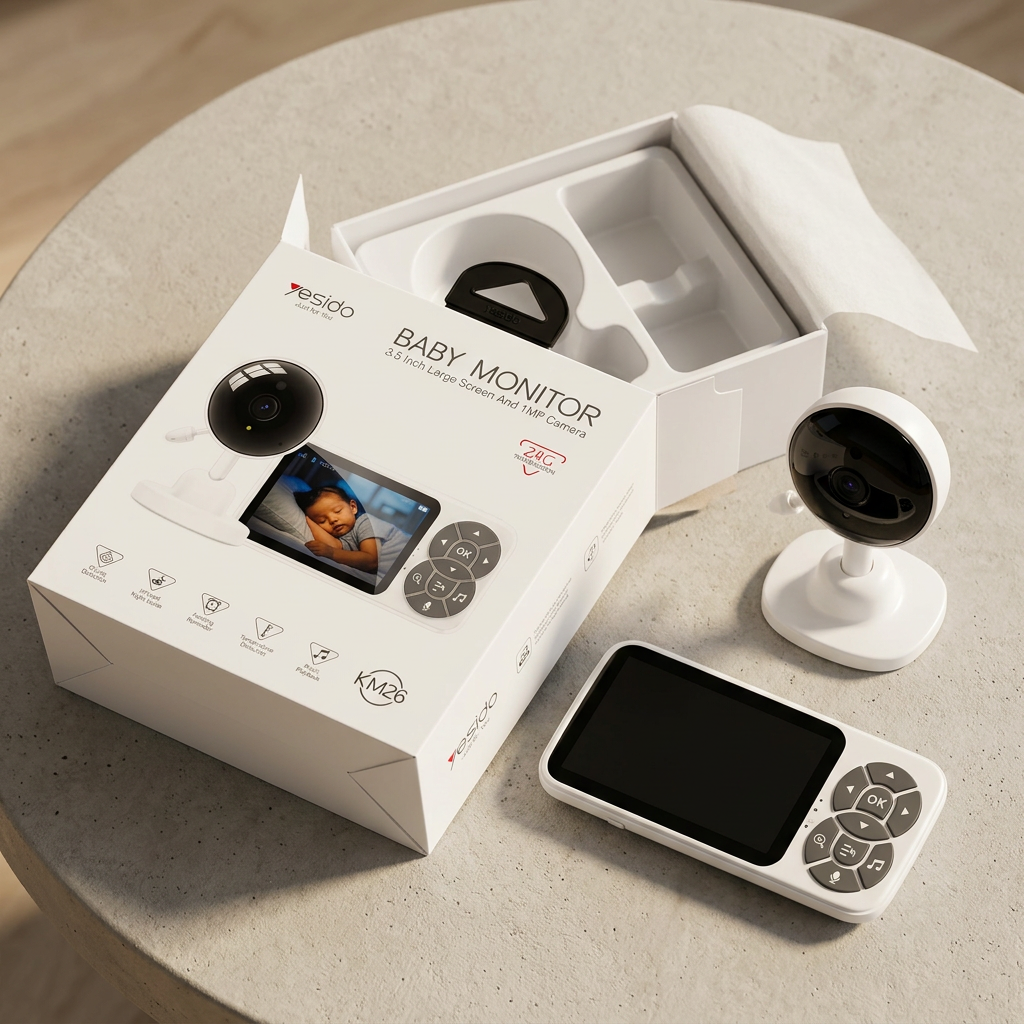 Baby monitor unboxing-style concept