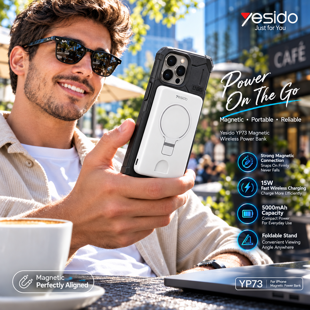 Yesido YP73 Café Ad with UAG MagSafe Case