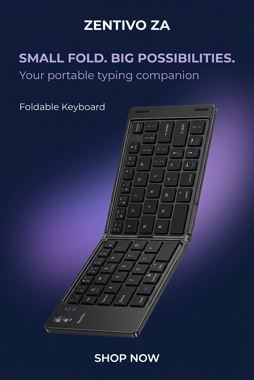 ZENTIVO ZA midnight-purple foldable keyboard ad